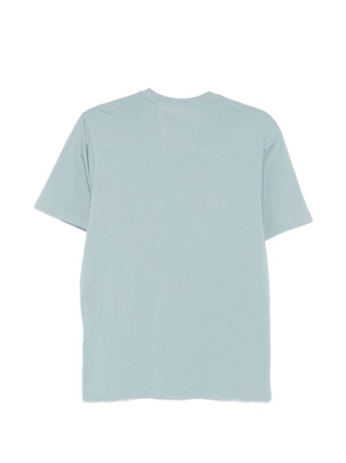 T-shirt uomo mezza manica celeste con patch logo CP COMPANY | 20CMTS726A005100W809